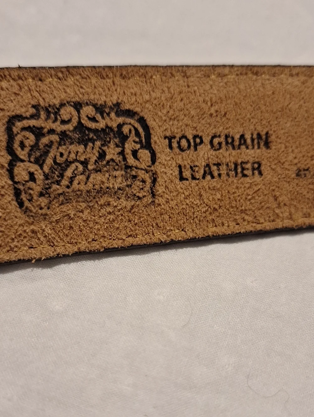 Tony Lama Men's Brown Croc-Embossed Leather Belt